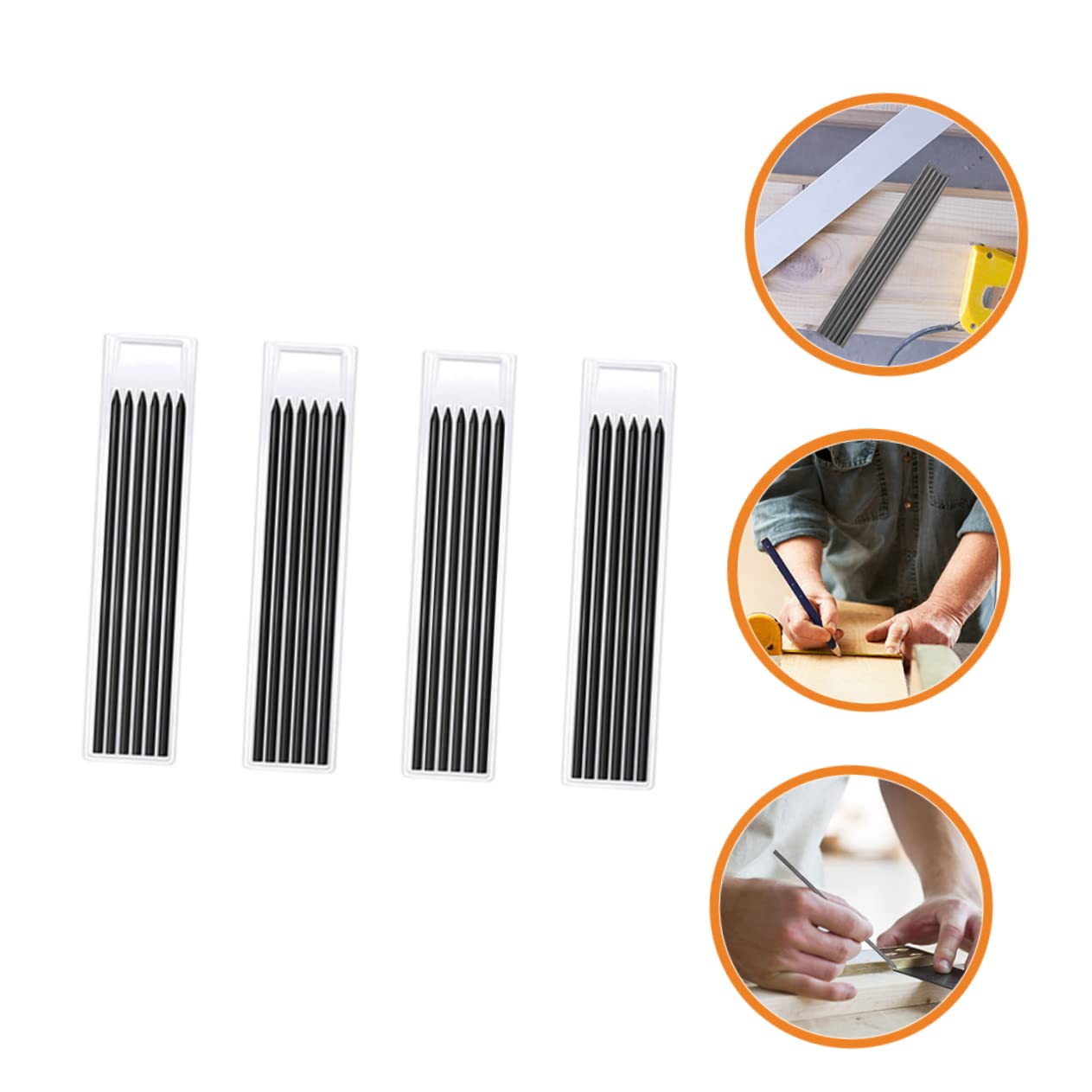 Ricariche per Matite Meccaniche Nere da 3 Set di Ricambio per Matite da Carpentiere Facili da Usare per La Lavorazione del Legno Pezzi * 3