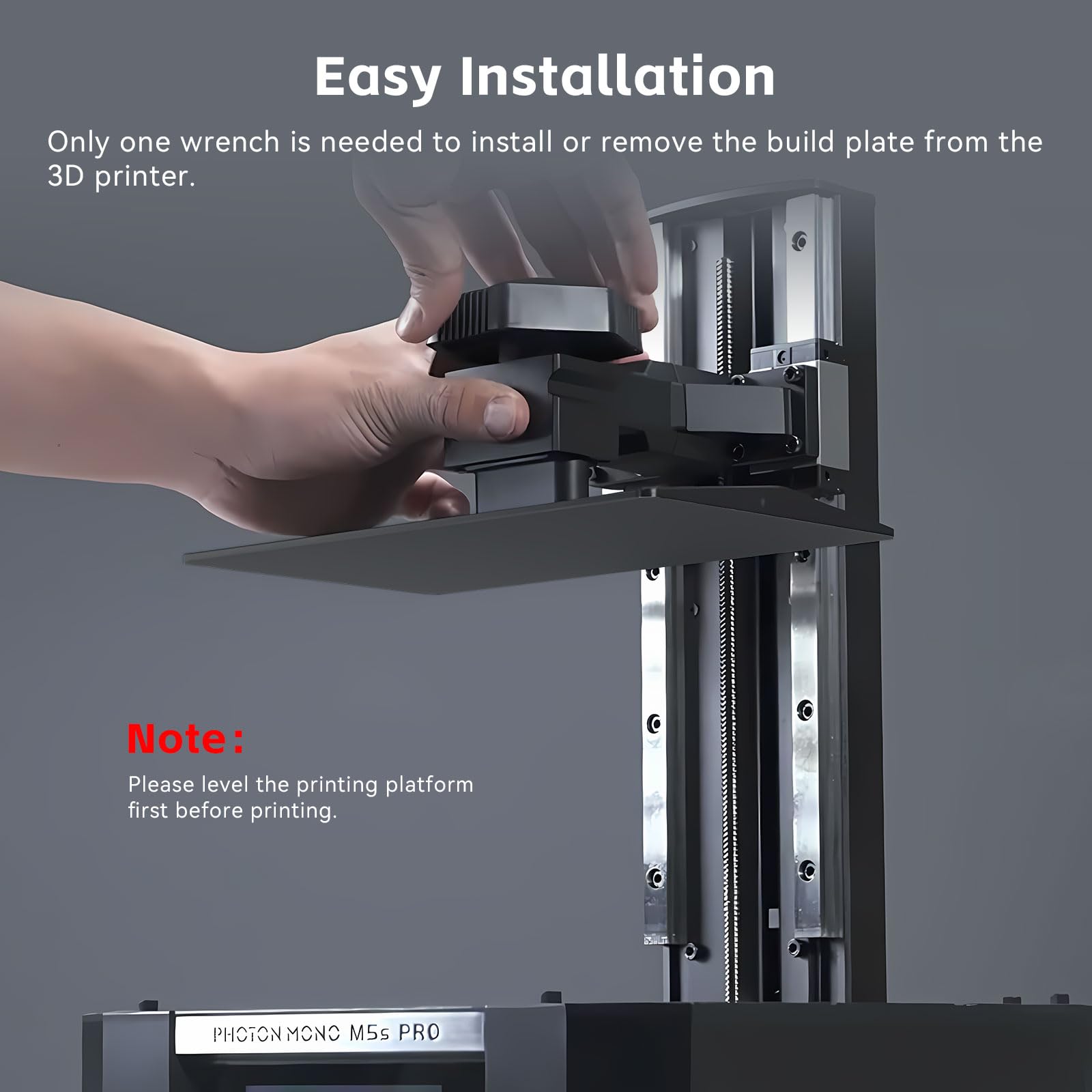 Plaque De Construction Pour Photon Mono M5s/M5s Pro, Accessoire De Pièces En Métal En Résine LCD, Plate-forme D'impression Brossée Avec Vis à Six Pans Creux Antidérapantes Pour Photon Mono M5s/M5s Pro