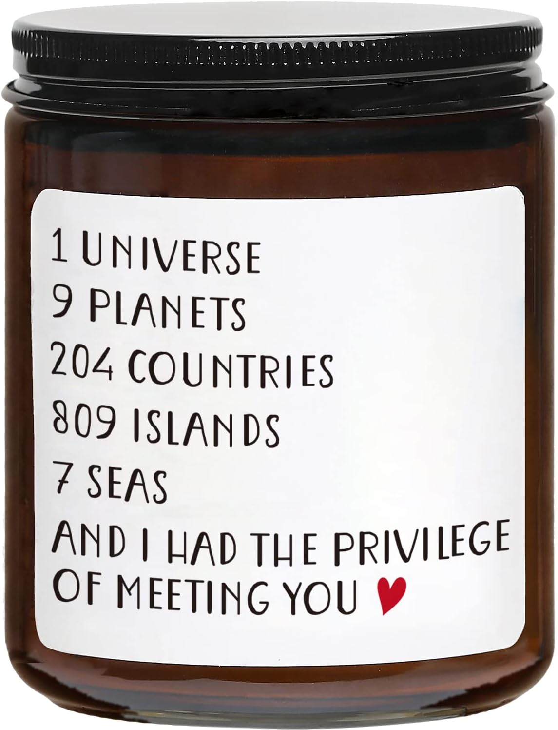 Gifts for Girlfriend, Thoughtful Gifts for Girlfriend Boyfriend, 1 Universe 9 Planets 204 Countries Candle, Birthday Gift for Best Friend Women (Brown)