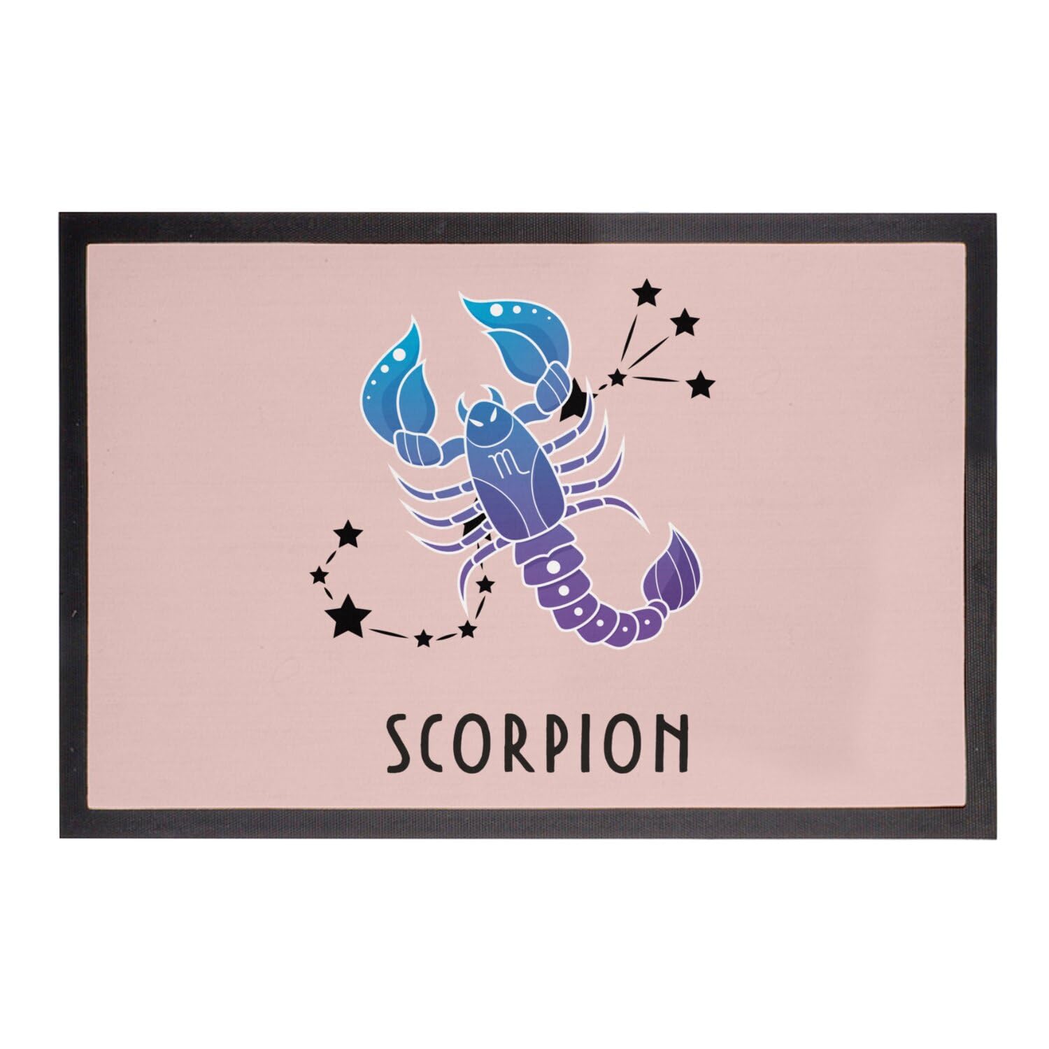 Paillasson rose Scorpion antidérapant et absorbant pour entrée étoilée