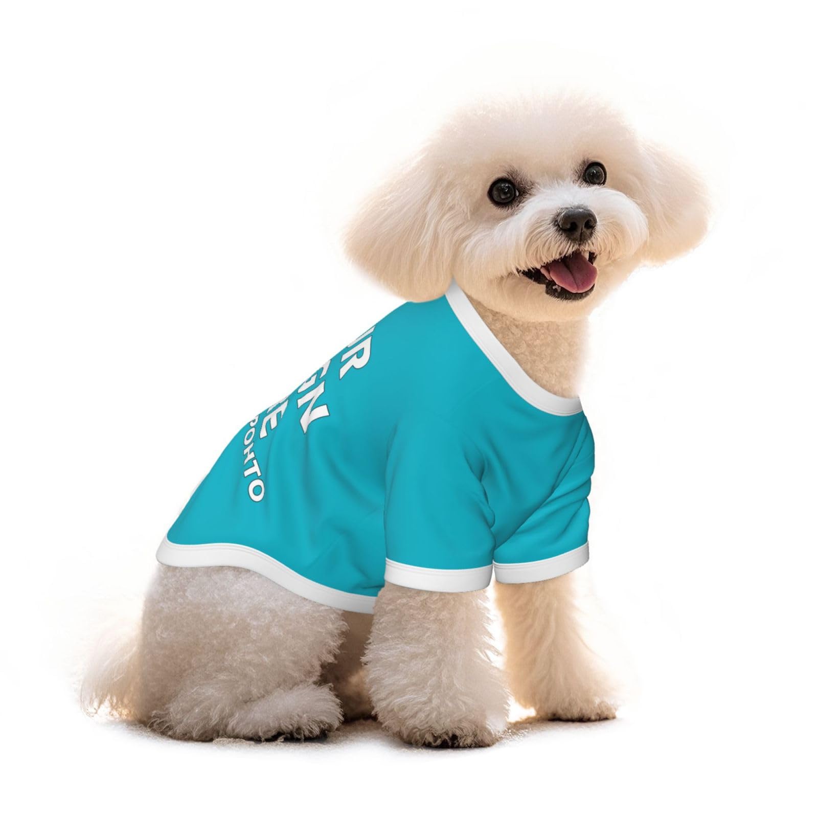 Custom Dog Coat T-Shirt – Personalized Cotton Pet Clothes with Text, Logo or Image, Fun Puppy Outfit, Small Dog Vest, Unique Custom Apparel & Gift for Pet Lovers L
