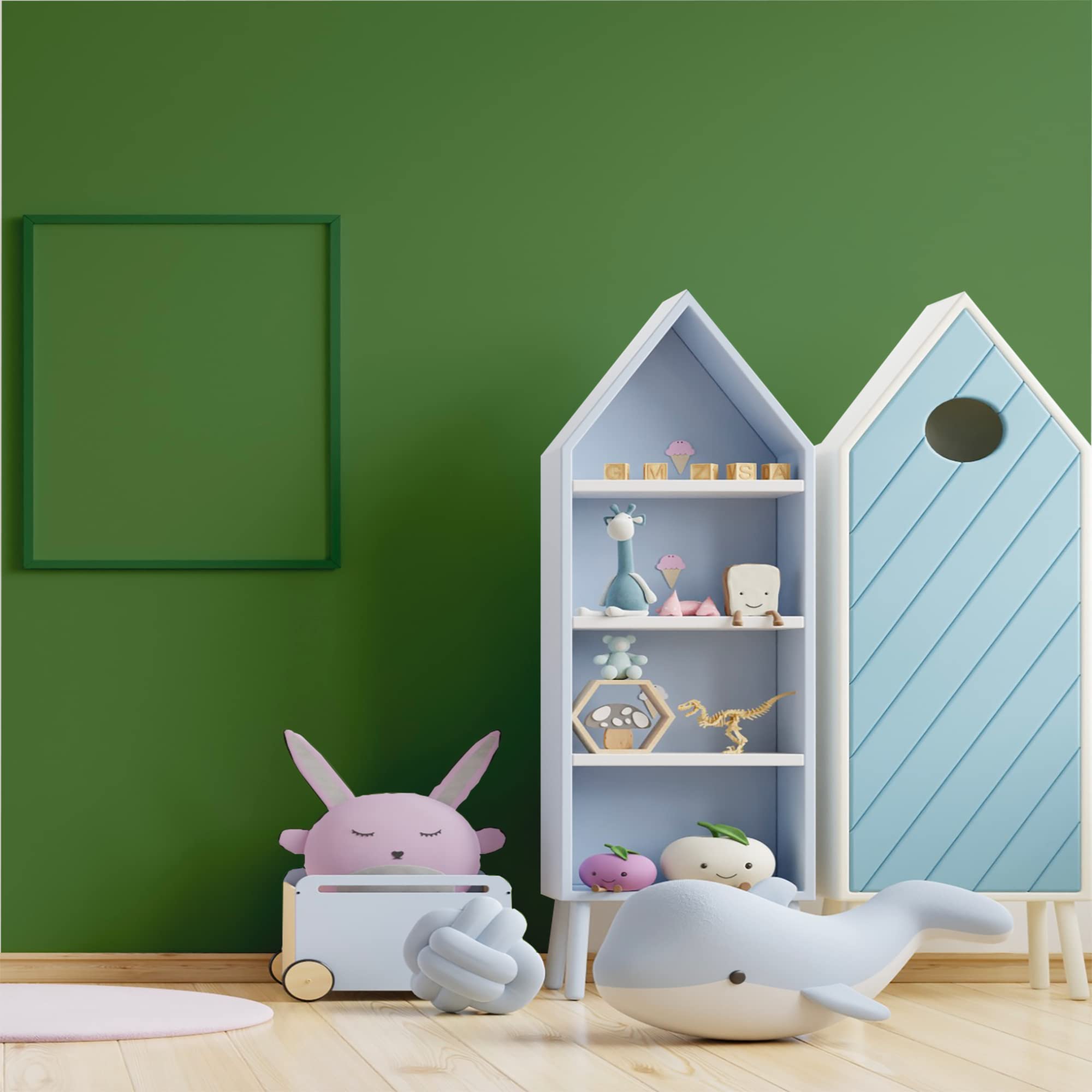 BOX DECO COULEURS Farba naturalna, ekologiczna, do wnętrz, na zewnątrz, wygląd weluru, naturalna, 1 l/13 m² [klasa efektywności energetycznej A+], naturalna zieleń