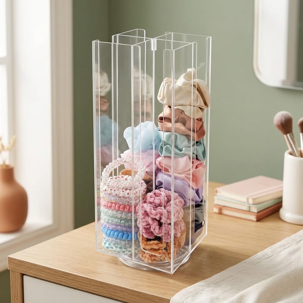 Scrunchie Organizer 1 Piece 4 Tier Rotating Display Stand