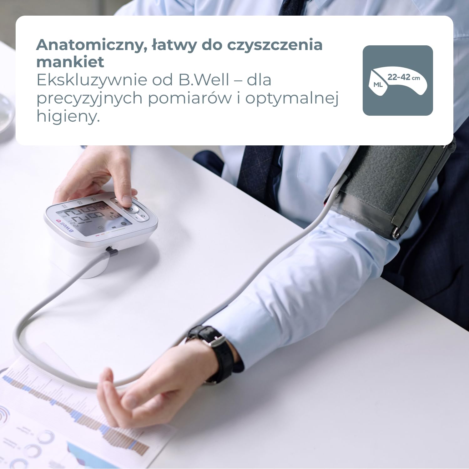 CIŚNIENIOMIERZ AUTOMATYCZNY NARAMIENNY B.WELL TH-75 AFIB ARYTMIA ETUI ZASILACZ
