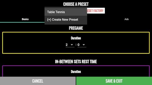 BT Table Tennis Scoreboard