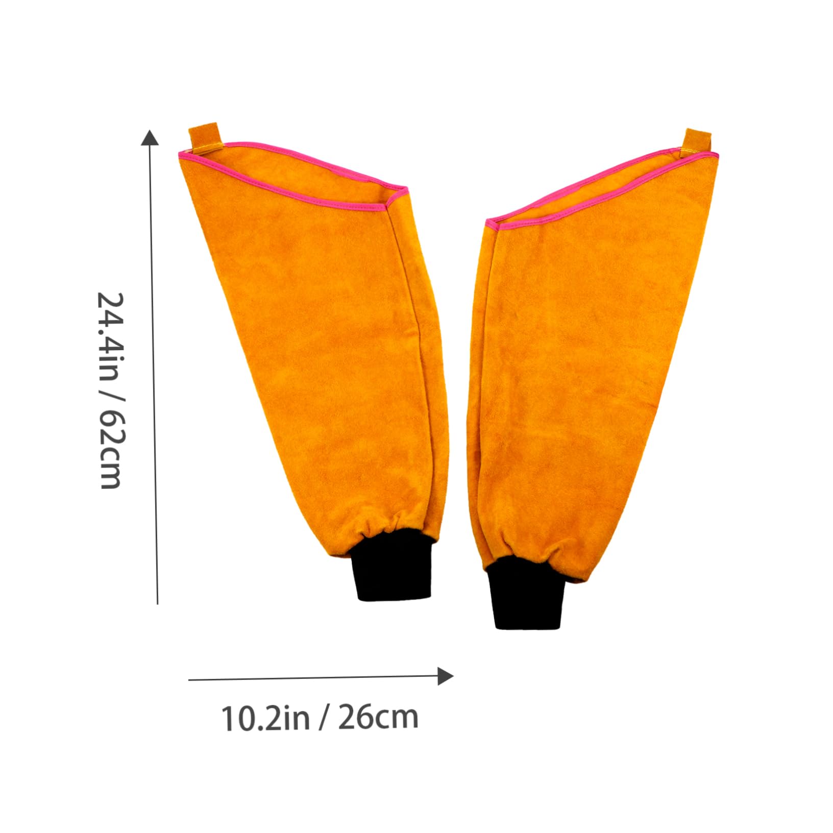 LIFKICH for Welding Men's Leather Welding Sleeves Heat Resistant Arm Protective Sleeves Spark Proof Random