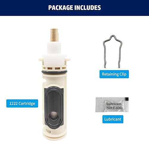 Miniatura 4 de Cartucho de repuesto para 1222, kit de reparación de ducha de bañera, cartucho de grifo de una manija, piezas de válvula de ducha de bañera, latón y