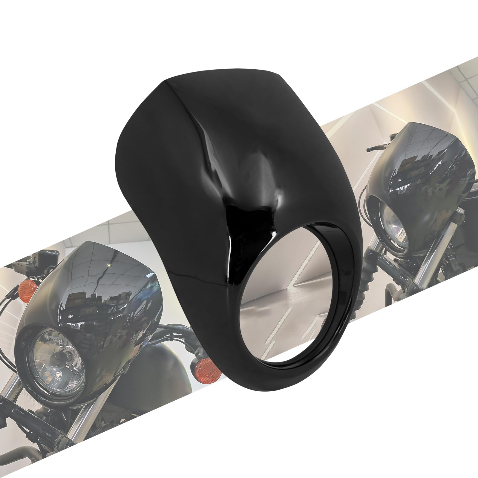 Amazon | YHMTIVTU ヘッドライト フェアリング マスク ハーレー