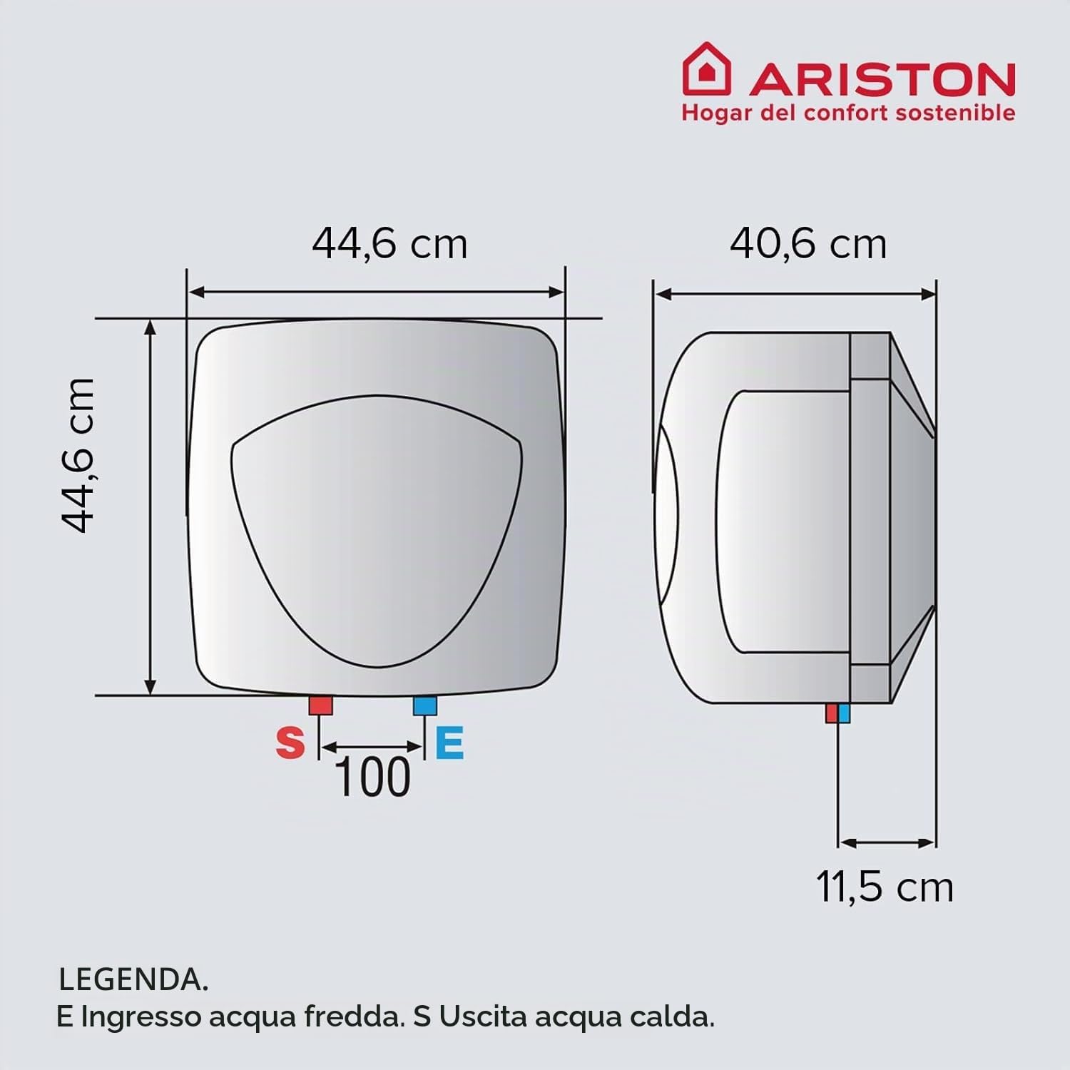 ARISTON 3100552 Andris Lux Eco EU 30/5, Scaldabagno Elettrico 30 Litri, 220 V, Bianco, 30 l [Classe di efficienza energetica A]