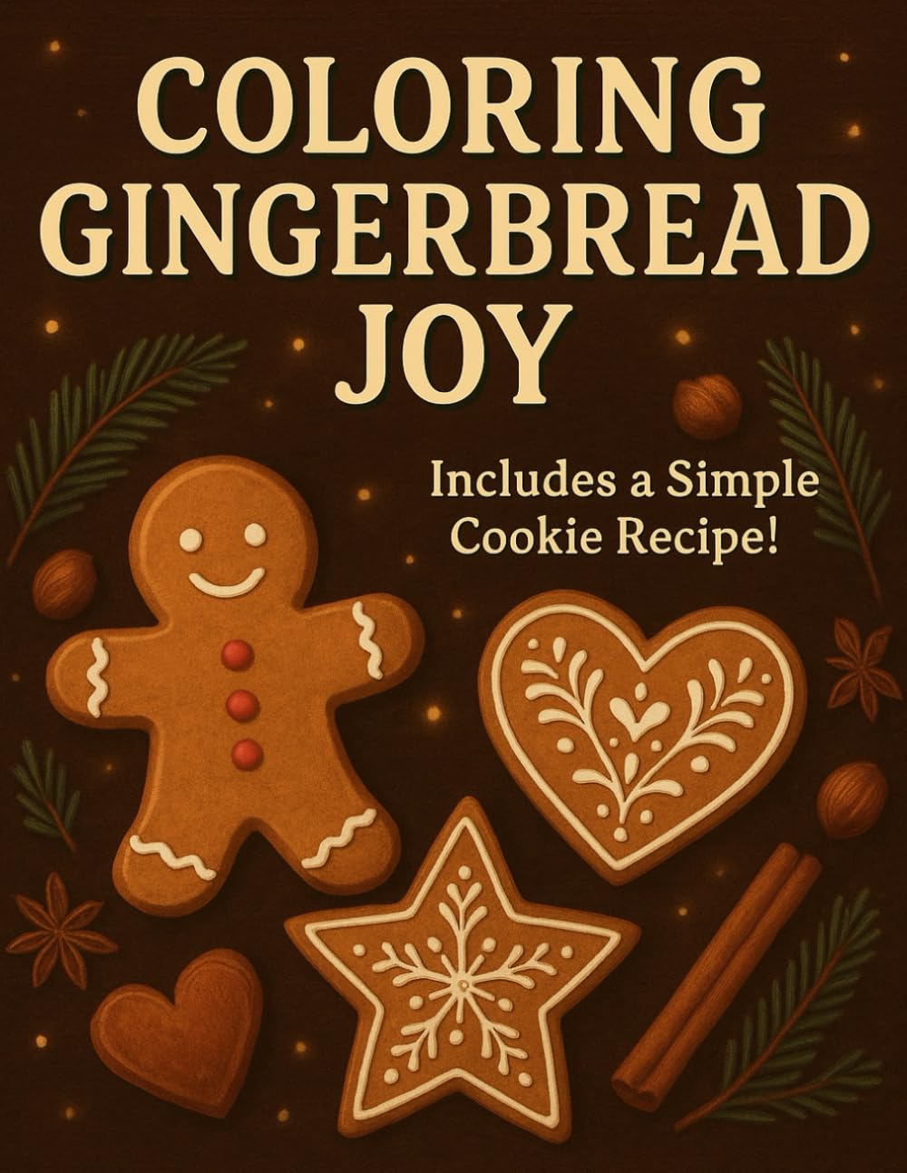 Coloring Gingerbread Joy: Cute Christmas Cookies to Color for Kids & Adults: 30 adorable gingerbread designs to color — plus a fun, easy cookie recipe ... (Christmas Coloring & Activities Series)
