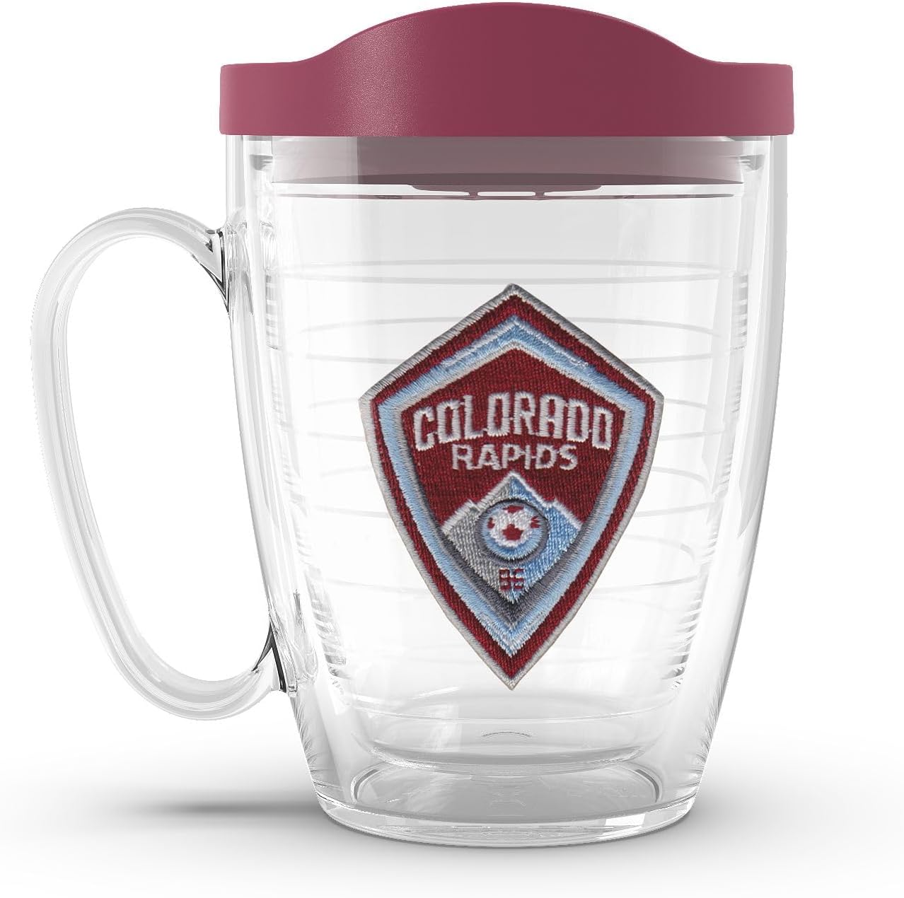 Tervis MLS Colorado Rapids - Primary Logo Made in USA Double Walled Insulated Tumbler Travel Cup Keeps Drinks Cold & Hot, 16oz Mug with Handle, Classic