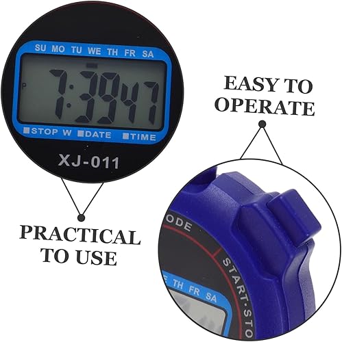 Miniatura 8 de Cronómetro digital silencioso con temporizador deportivo con pantalla grande, diseño compacto y ligero para natación, correr, fitness, operación
