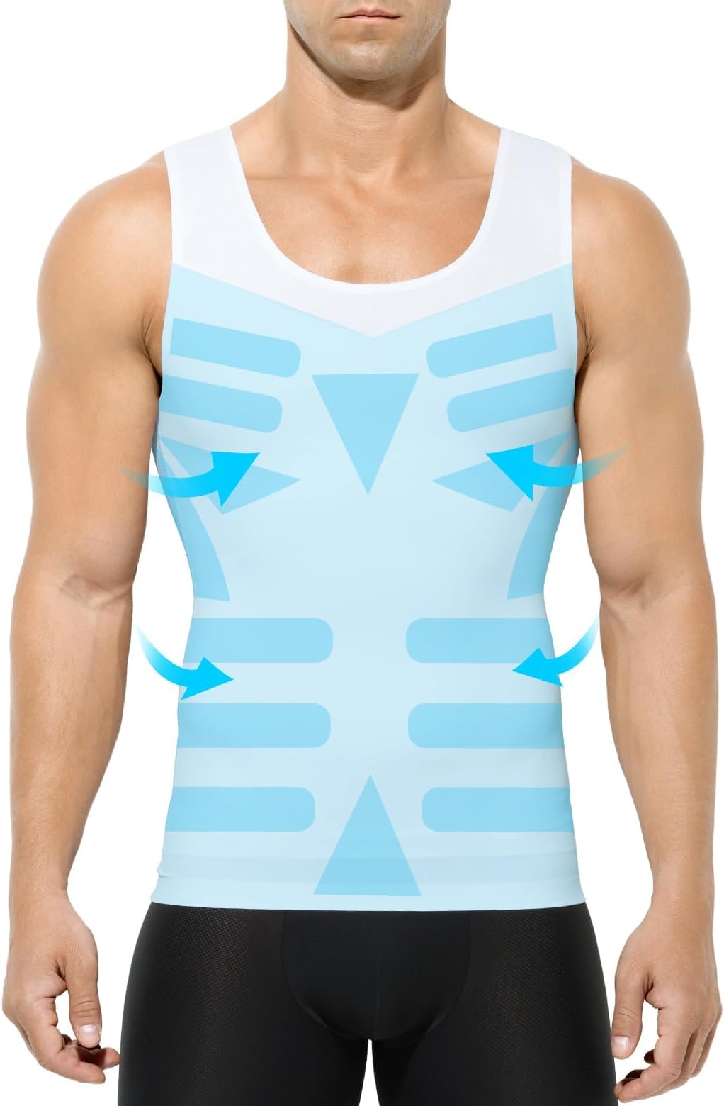 Compression Vest Men Slimming Vest Body Shaper Shapewear Tight Tank Tops Chest Belly Shaper Undershirts