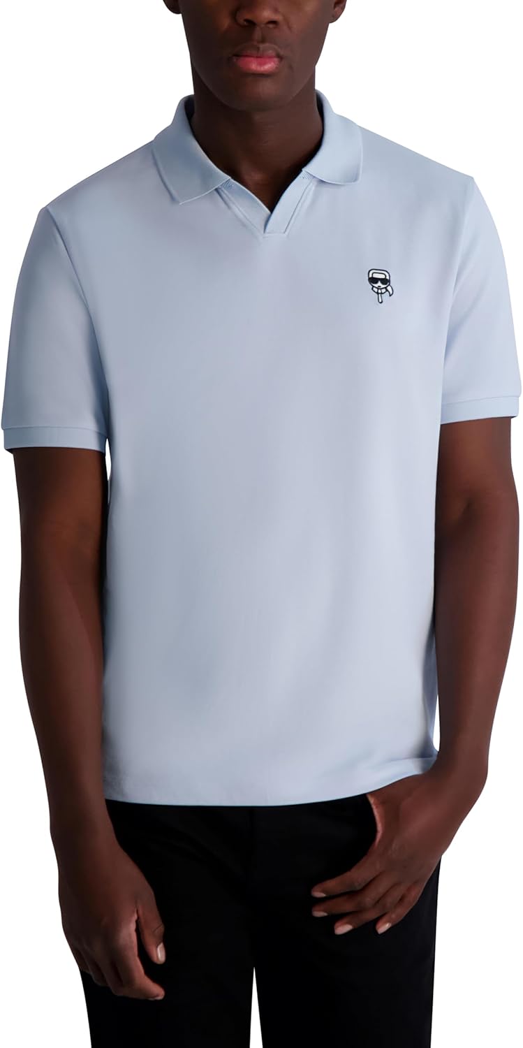 Karl Lagerfeld Mens Basic Short Sleeve Karl Graphic Polo