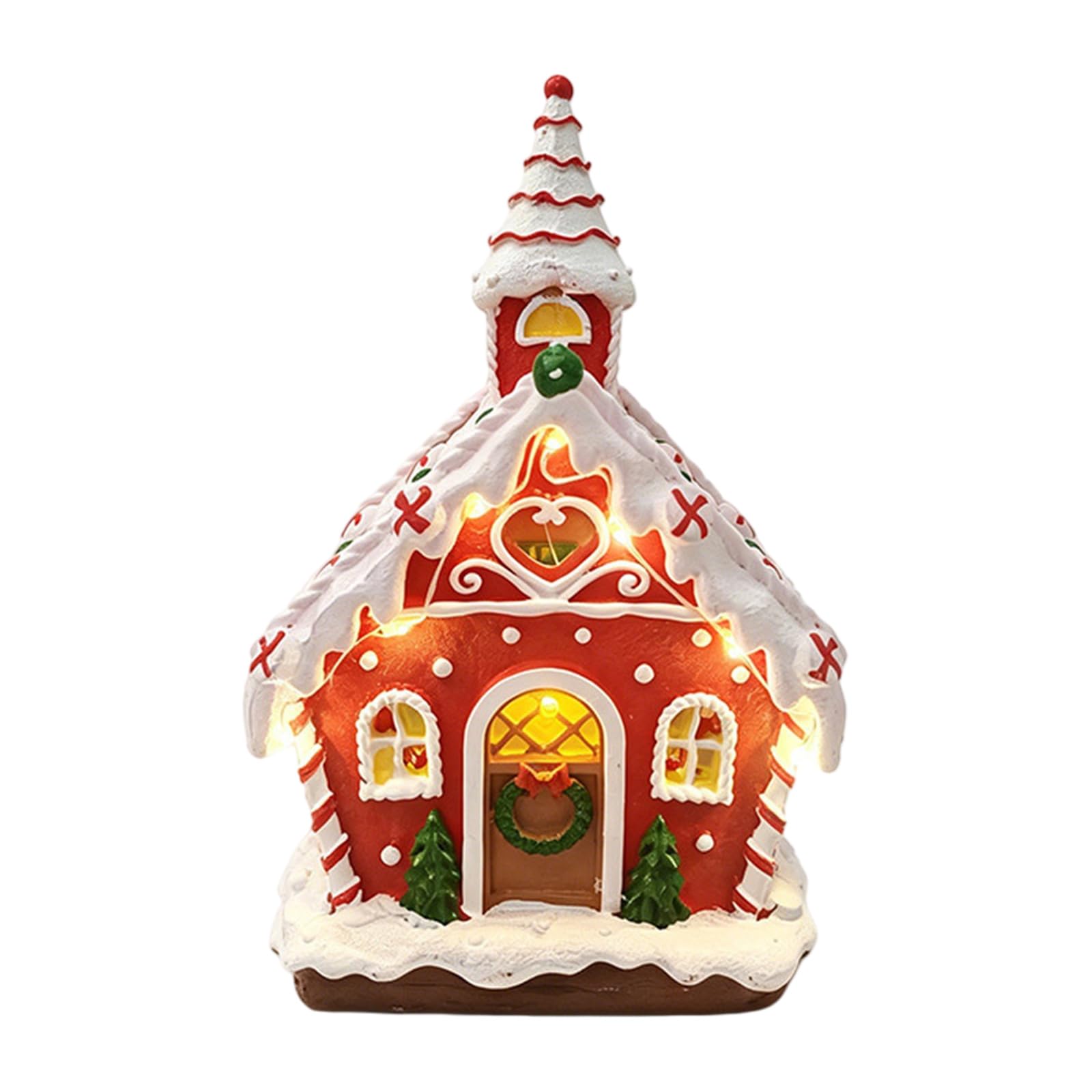 Kalttoy Musical Holiday Gingerbreads House Ornament with Soft Glowing LED Lights Ideal for Christmas Decoration Singing Christmas Cottage