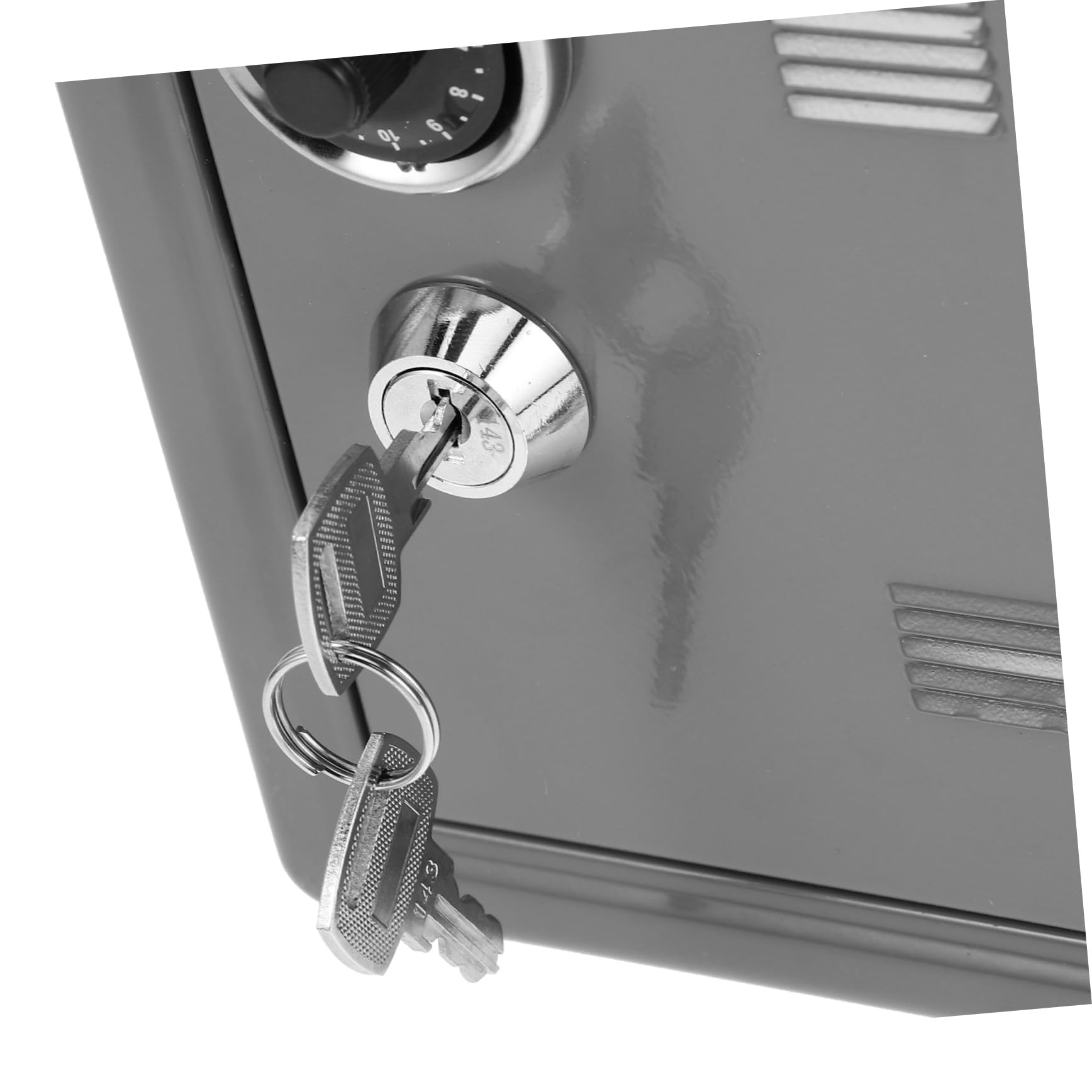 Cassaforte di Sicurezza Compatta in Ferro con Serratura e Chiave, Cassetta per Contanti, Contenitore Antieffrazione per Casa o Ufficio