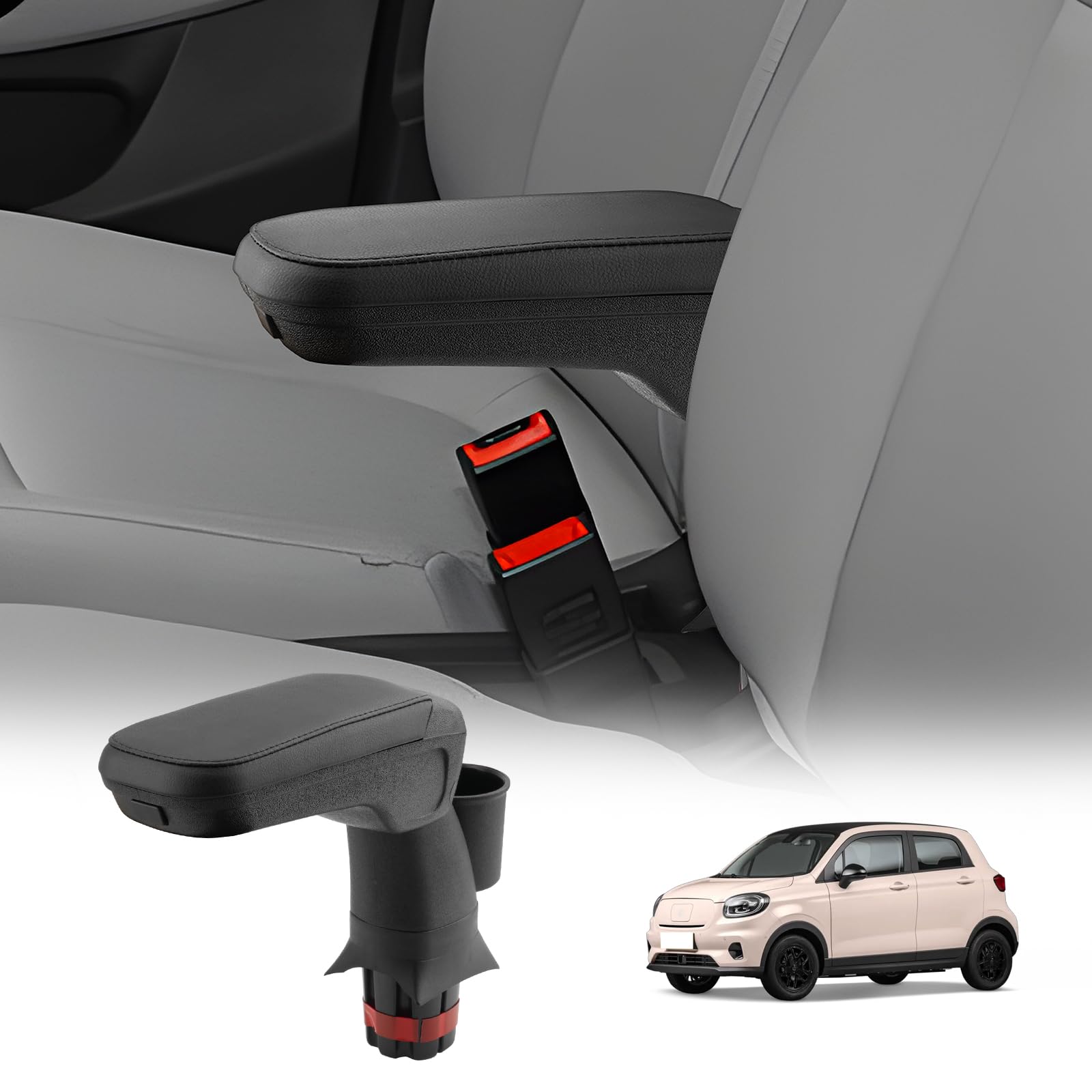 LUWU Compatibile con Leapmotor T03 2024 2025 2026 Braccioli auto T03 Console centrale scatola portaoggetti con grande vano portaoggetti e portabevande Leap Motor T03 accessori