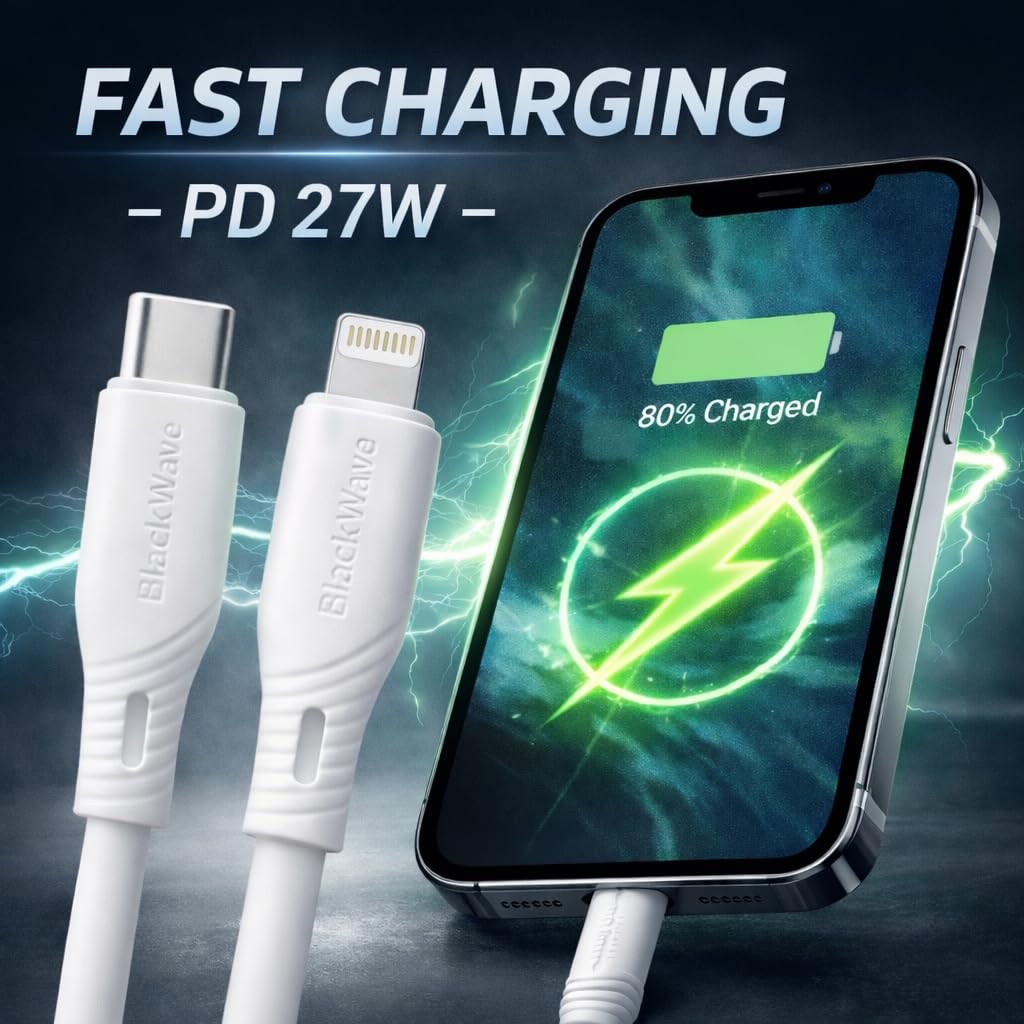 Generico Cavo USB-C a Lightning 100 cm, Ricarica Rapida PD 27W, Cavo di Ricarica e Trasferimento Dati per iPhone 14/13/13 Pro/13 Pro Max/12 Mini/11 Pro/11 Pro Max/11/SE 2020/XR/XS/X/8/8 Plus