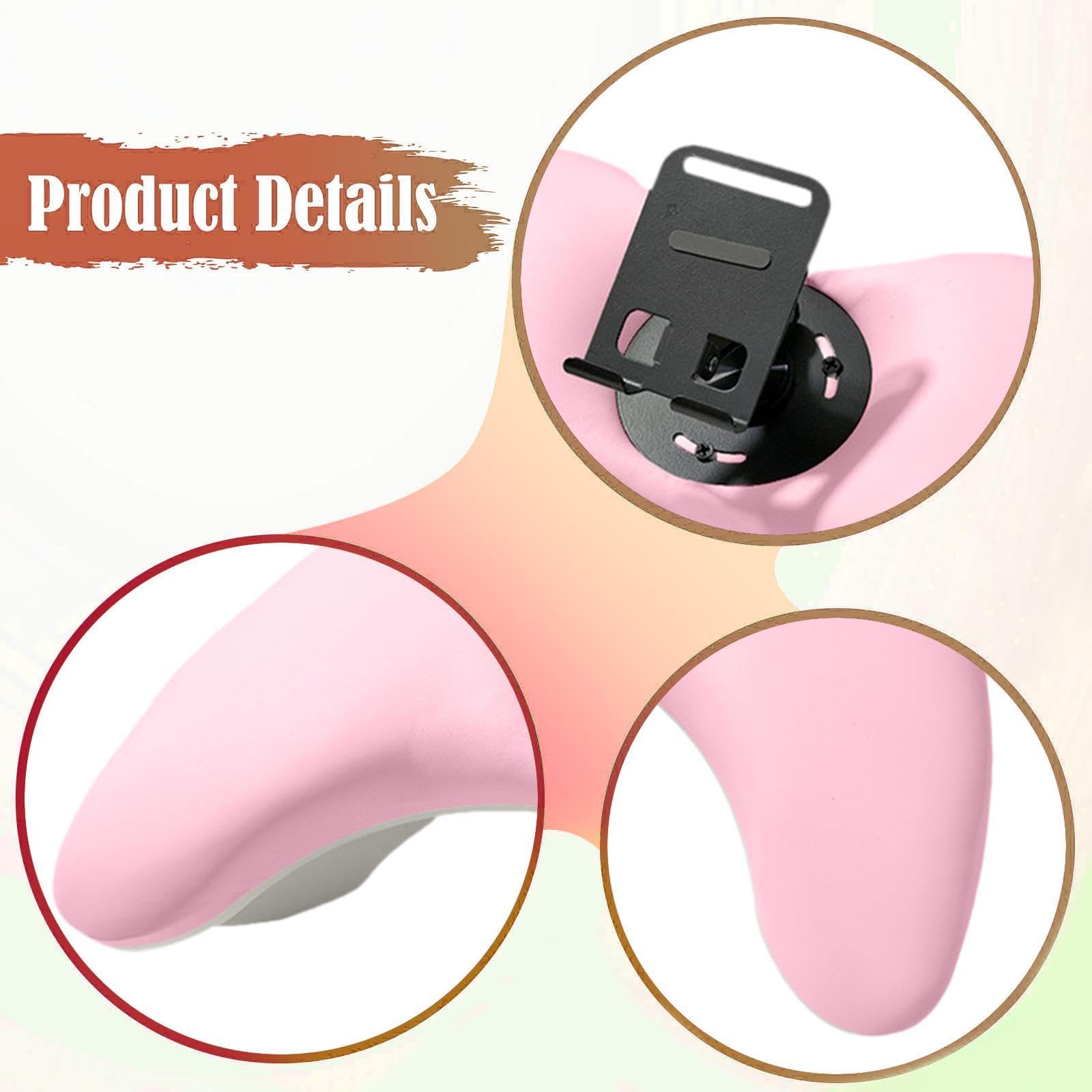 Cuscino Poggiabraccio Unghie Manicure Porta Telefono Regolabile Pelle PU Supporto Smontabile Ergonomico Adatto per Professionale, Rosa