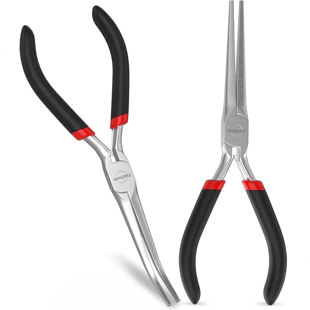 Needle Nose Pliers 2 PCs 6 Inch - Heavy Duty Carbon Steel