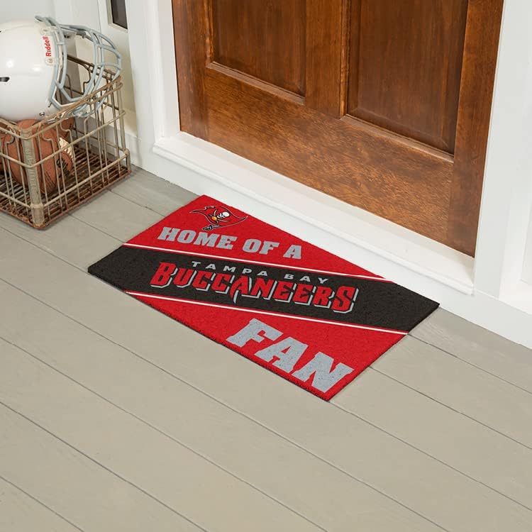 Team Sports America Tampa Bay Buccaneers, Officially Licensed Door Mat 28 x 16 Inches Indoor Outdoor Sports Fan Rug