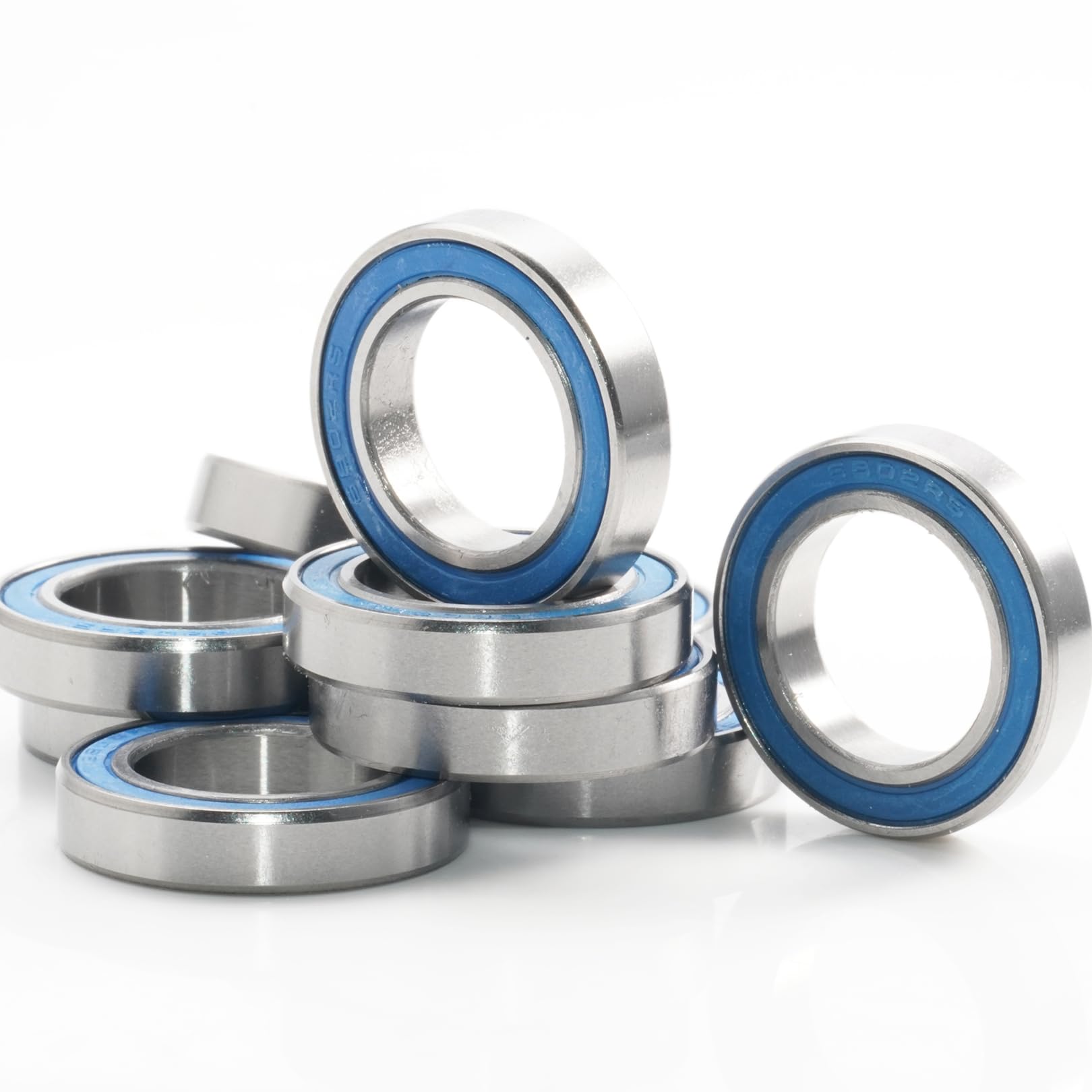 FUSHIBEARING 6802RS Ball Bearing 15x24x5mm,15x24 ABEC 3 Blue Rubber Sealed Precision Ball Bearings (Pick of 10pcs)