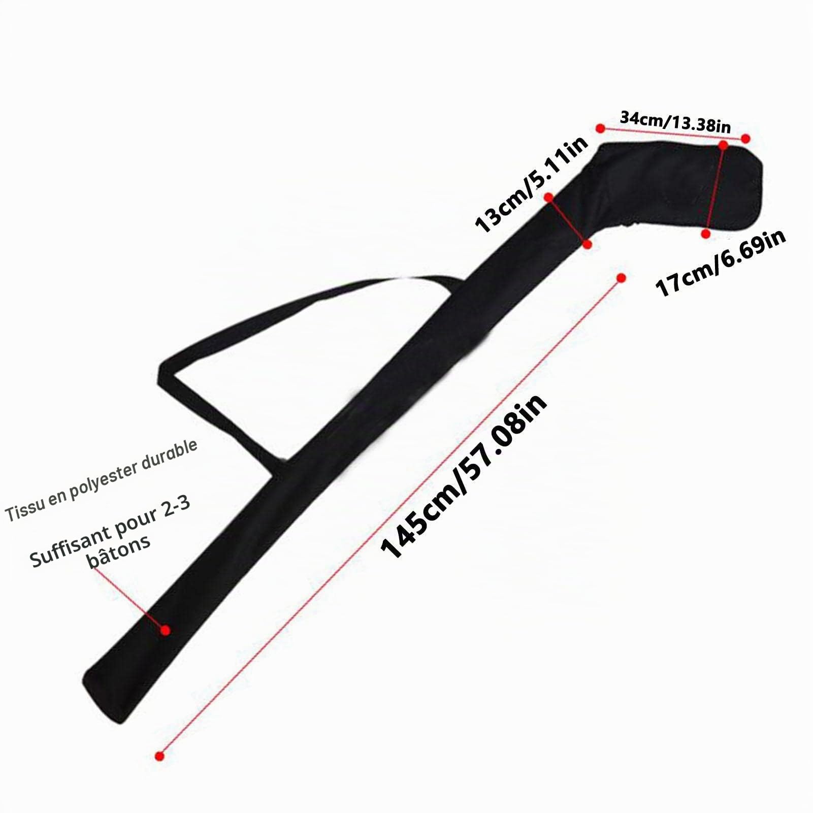 Sac à crosse de hockey – Sac à crosse avec bretelles – Sac de sport à fermeture éclair pour senior ou gardien de but de hockey pour intérieur et extérieur