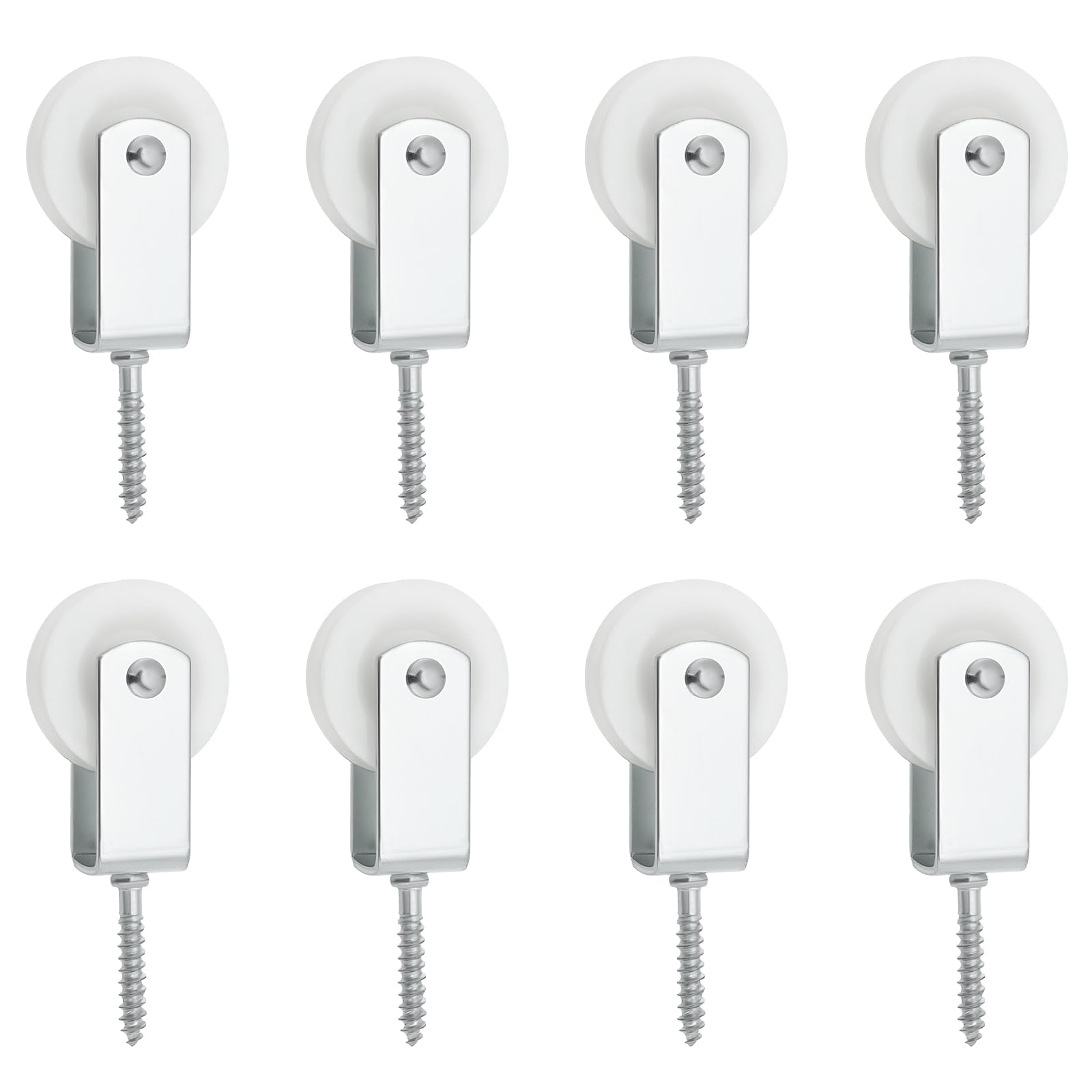 Create idea 8Pcs 40mm Pulley Rope Nylon Hanging Pulleys Clothesline Pulleys for Indoor Patios Balconies Rooftop Walls Installations 38x6mm