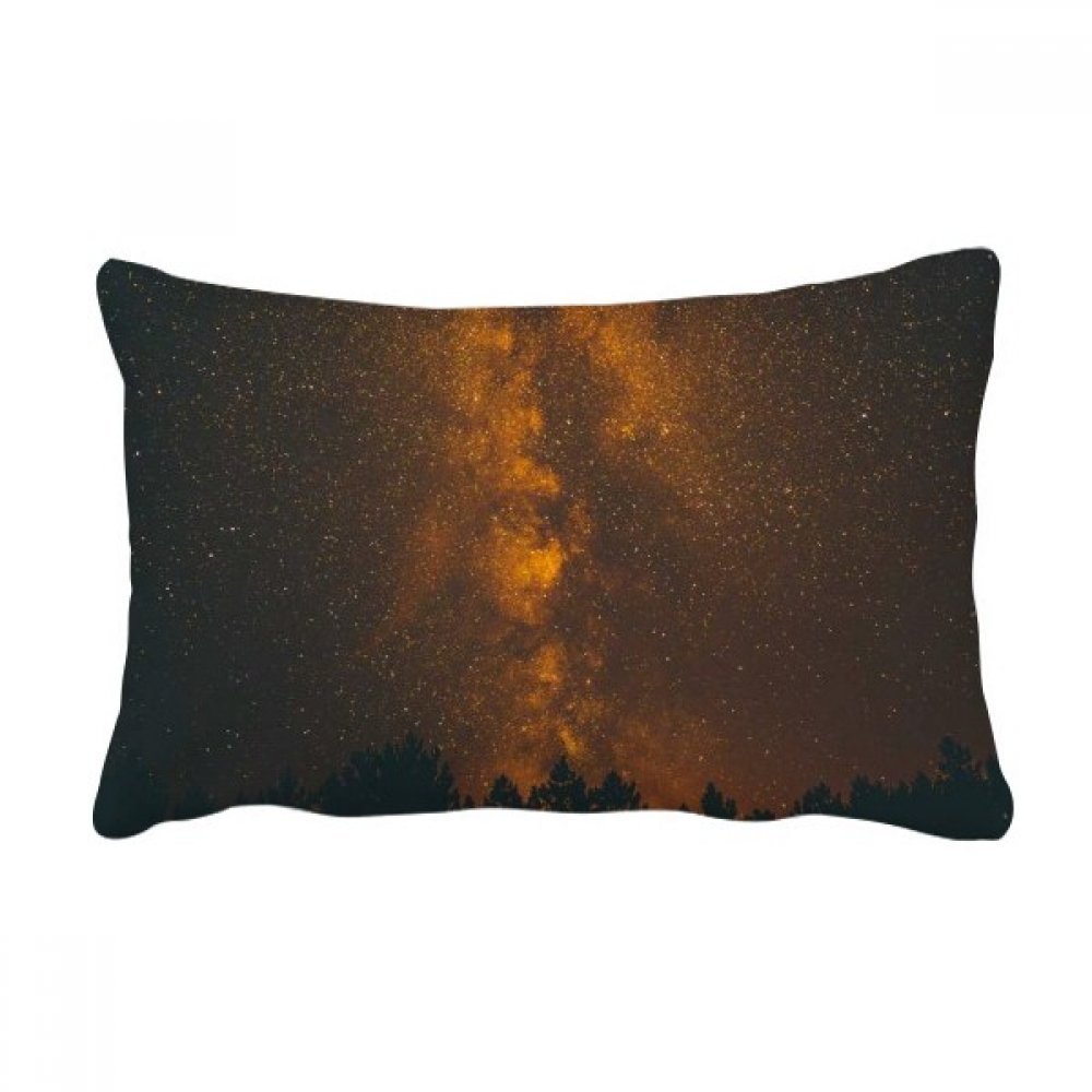 Oreiller lombaire imprimé ciel orange, cadeau déco canapé
