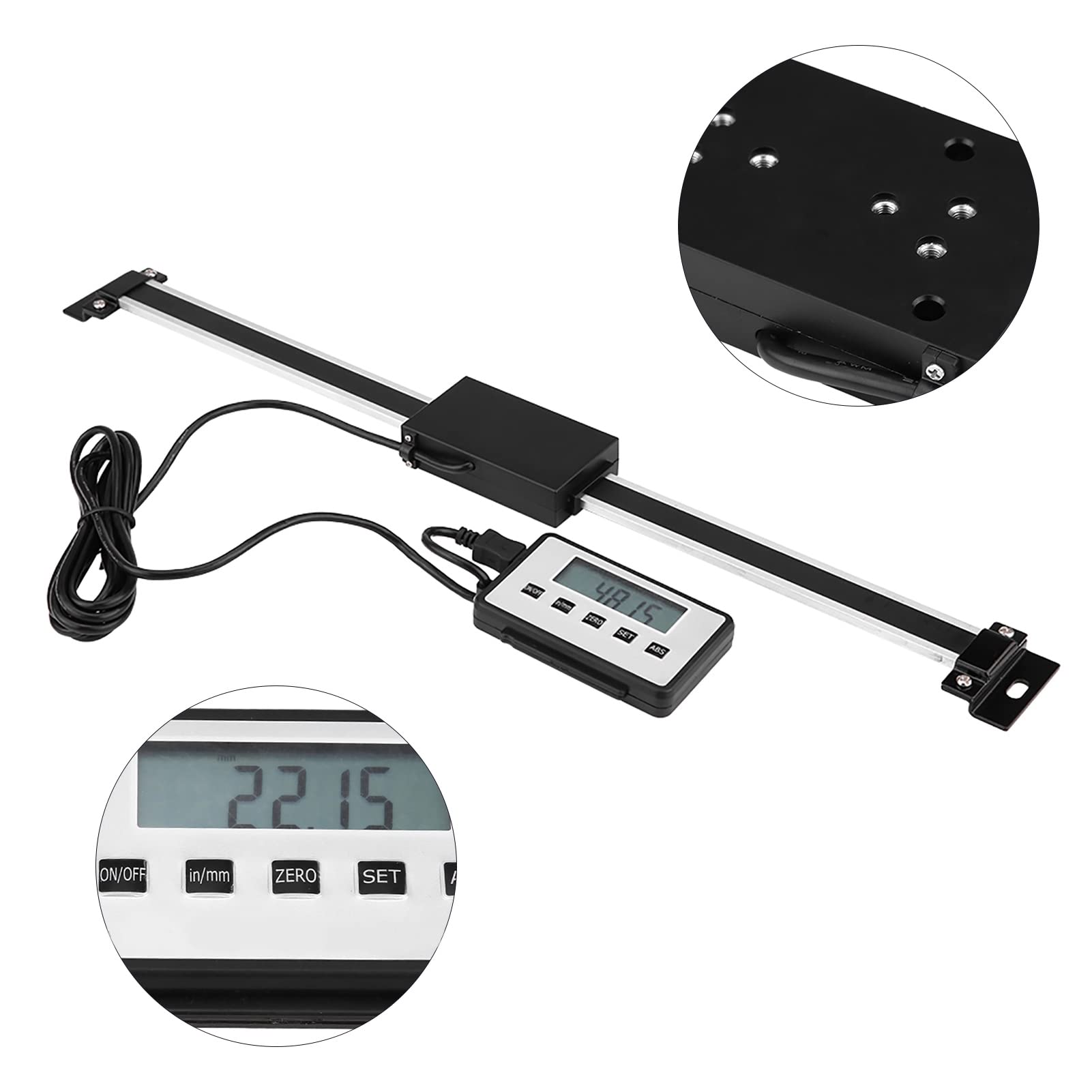 ViaGasaFamido Calibre numérique 0-300mm Échelle linéaire précise avec Affichage LCD pour fraiseuses et Tours Outils de Mesure Professionnels pour mécaniciens en Atelier de précision