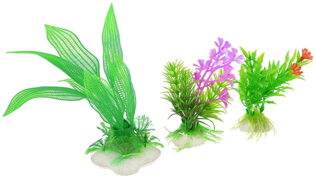 XYZOOM Uncell Plastic Fish Tank Underwater Grass Decor 3-Piece, Purple Green(c9752 a9fa1 fcf85 cc4a6 fdc69 270a3