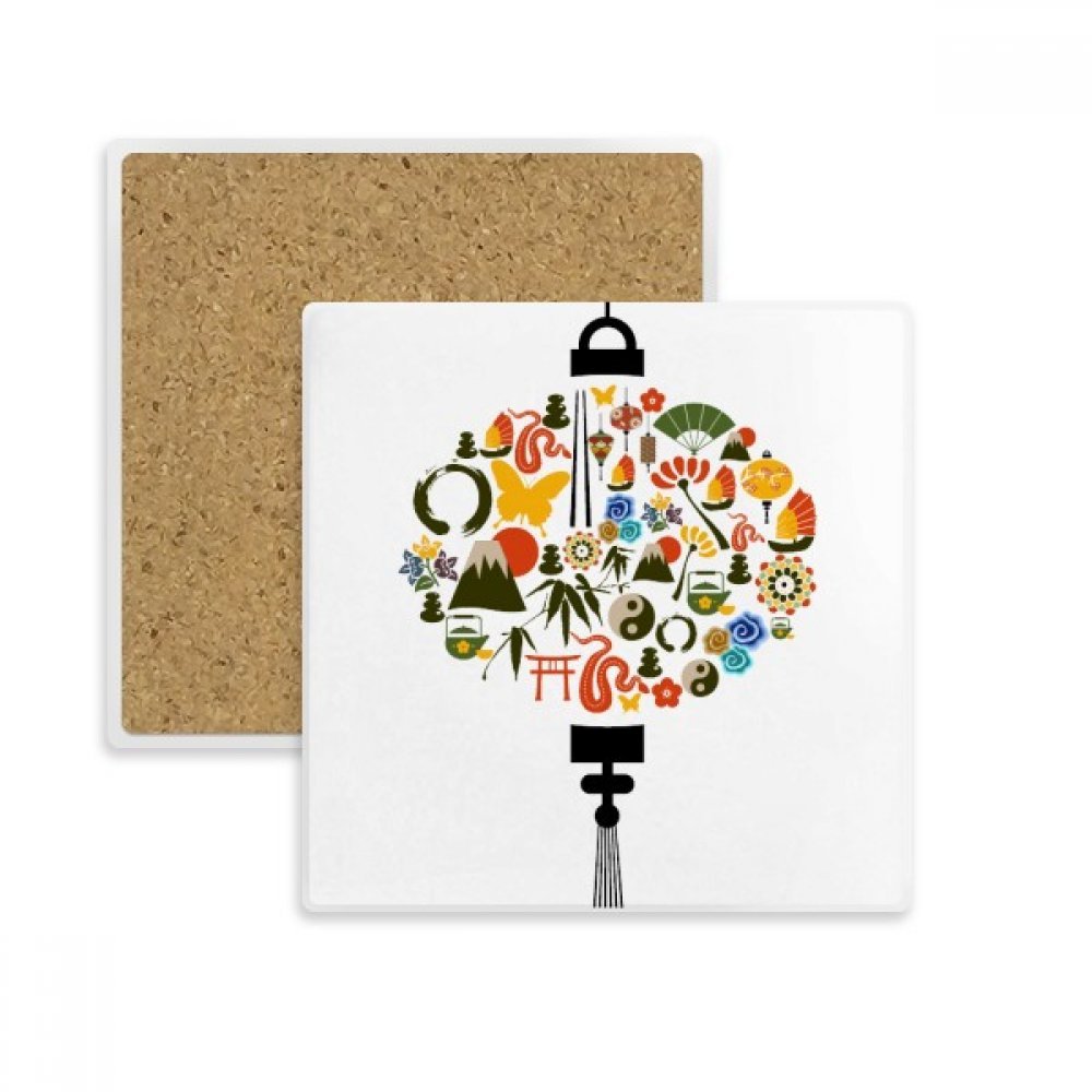 Coaster absorbant motif montagne et papillon pour cadeau original