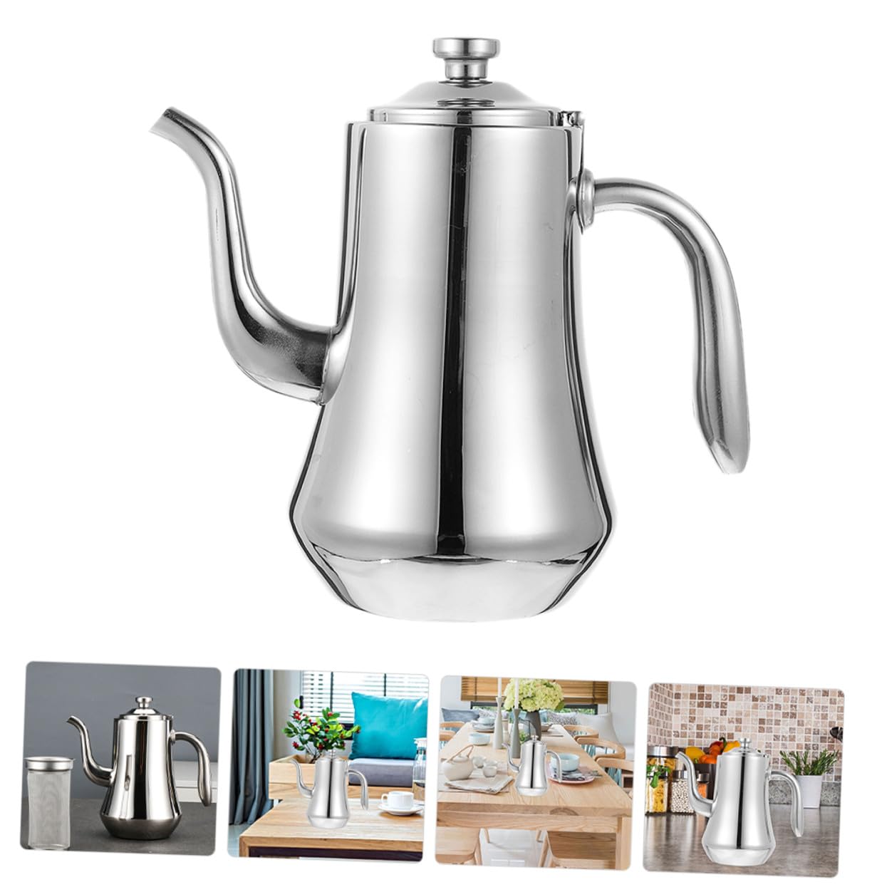 VALICLUD Tetera Infusor de Acero Inoxidable Tetera para Cocina para Uso Diario Filtro para Infusiones de Té