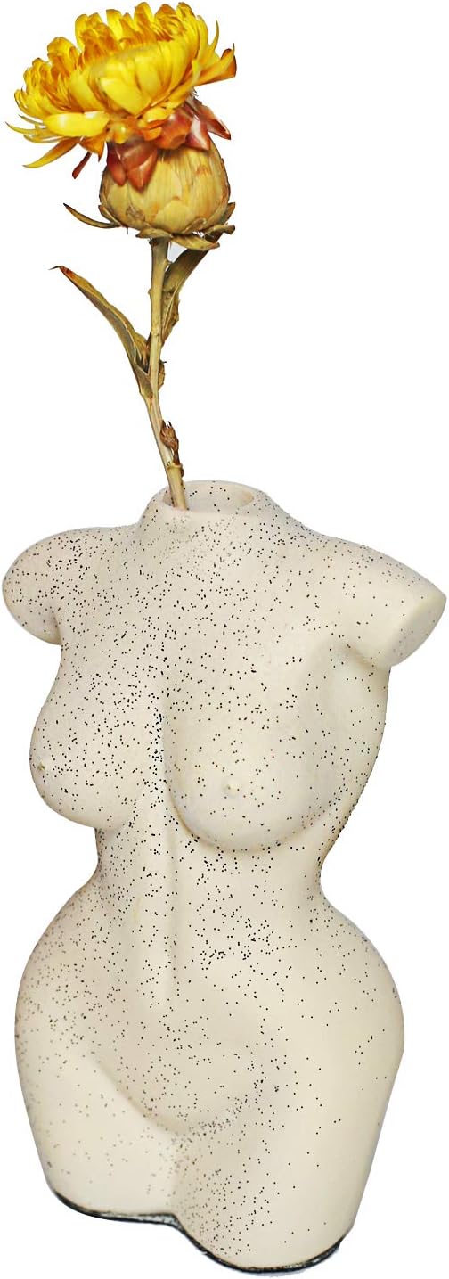 Ceramic Body Bud Vase Female Form Flower Vases for Home Table Shelf Boho Decoration