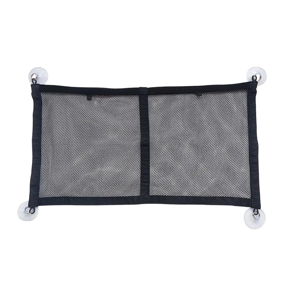 Hasgtfm Black 01 Car Net Pocket Storage Bag Car Windows Suction Cup Hanging Bag Roof Luggage Net Storage Net For Car Interior Organizer Accessory(Black 01)