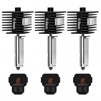 3-Pack Hotend Kit 0.4mm/0.6mm/0.8mm, Replacement Print Head Assembly Compatible with Bambu Lab A2L/A1/A1 Mini 3D Printers
