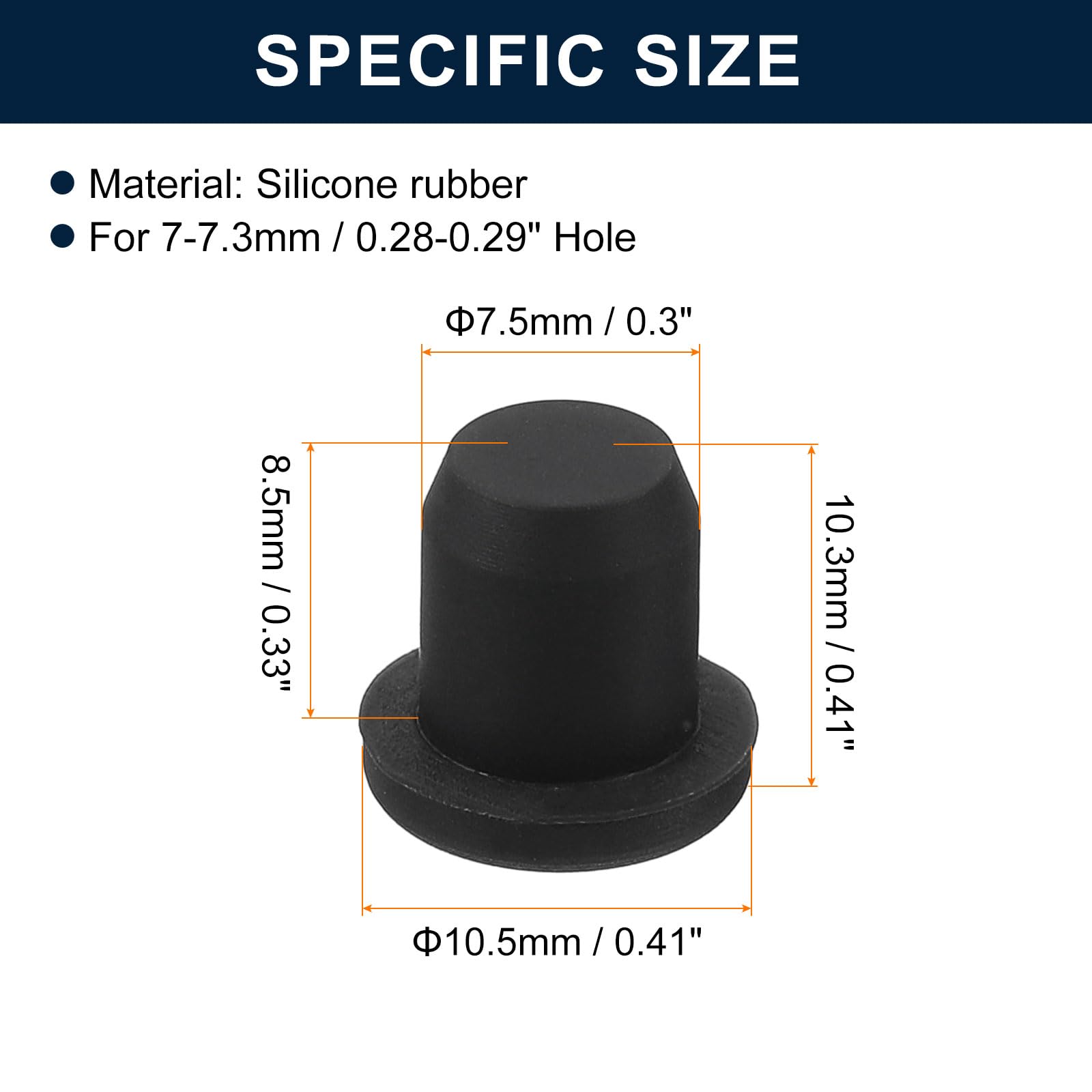 4-Hole Rubber Stopper For Cooling Coil - Anvil AB-500063-02 With Multiple Size Holes