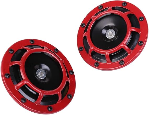 Amazon Co Jp Tipropechka 12v 110db 汎用 ホーン レッド 左右 2個 セット 大音量 クラクション バイク 車 トラック カスタム 低音 高音 車 バイク Amazon Co Jp Tipropechka 12v 110db 汎用 ホーン レッド 左右 2個 セット 大音量 クラクション バイク 車 トラック カスタム 低音 高音 車 バイク