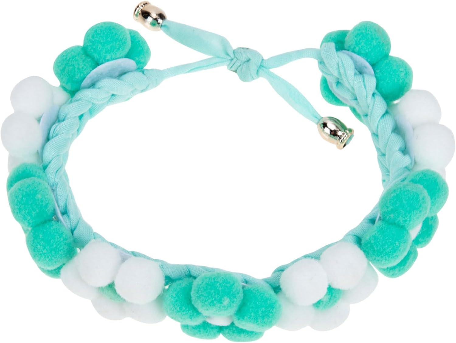 Luxshiny Handmade Woven Cat Collar with Flower and Pendant Decorative Puppy Necklace for Outdoor Dog Neck Decor Multi Occasion Pet Party Accessory Safe