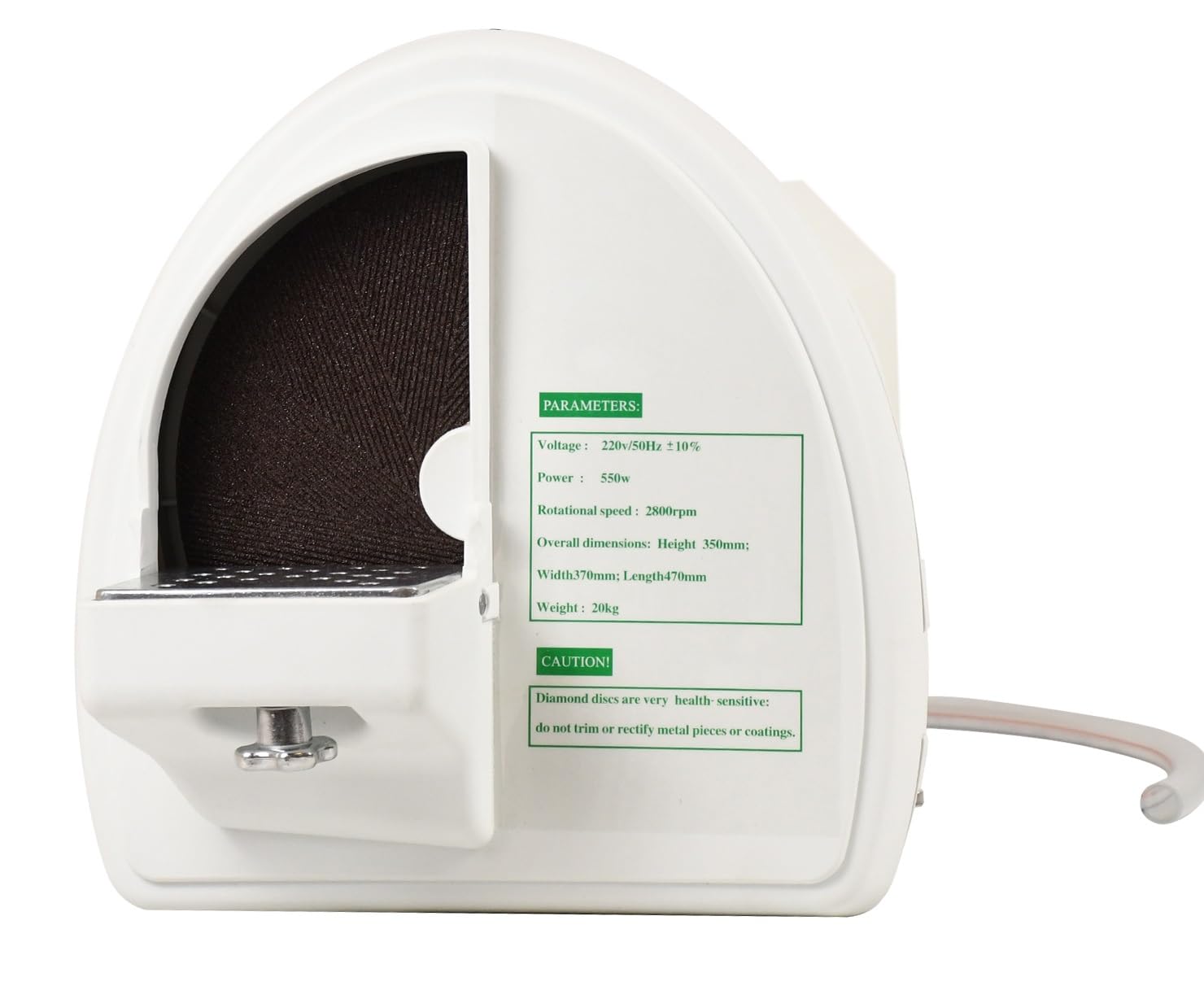 REEHUT 550W Dental Lab Wet Model Shaping Trimmer Abrasive Manual Water Supply Trimming Plaster Model (Diamond Disc Wheel)