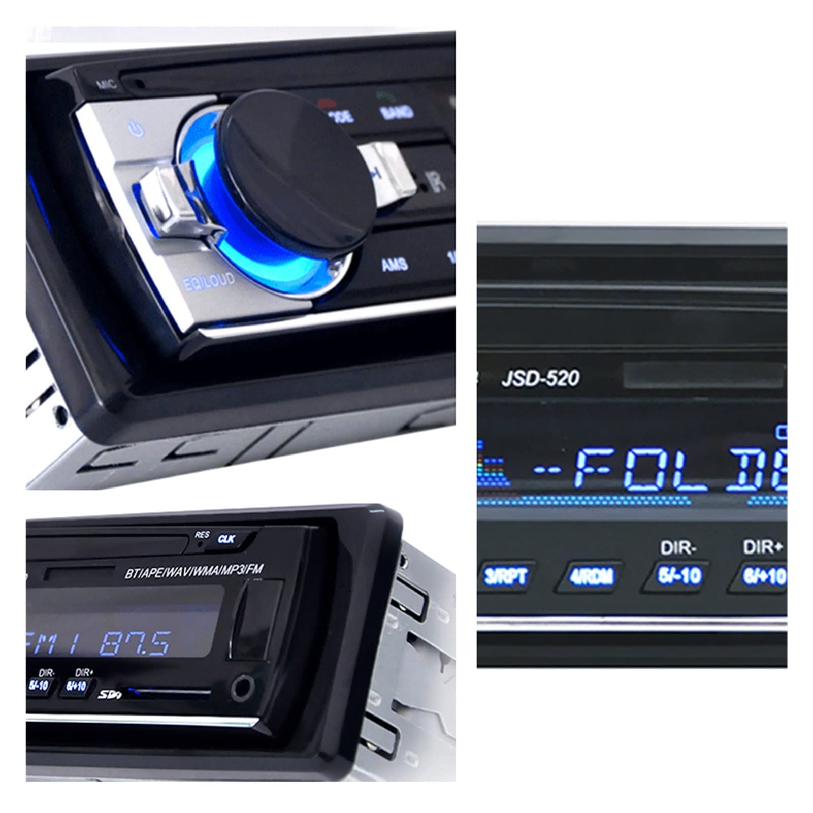 Radio Coche Bluetooth 12V - Con Manos Libres, USB, AUX Y Control Remoto