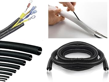 29mm Kablo Tesisat Gizleme D zenleme Spiral Yar kl  Hortum Siyah Renk 10 Metre