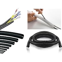 24mm Kablo Tesisat Gizleme D zenleme Spiral Yar kl  Hortum Siyah Renk 5 Metre