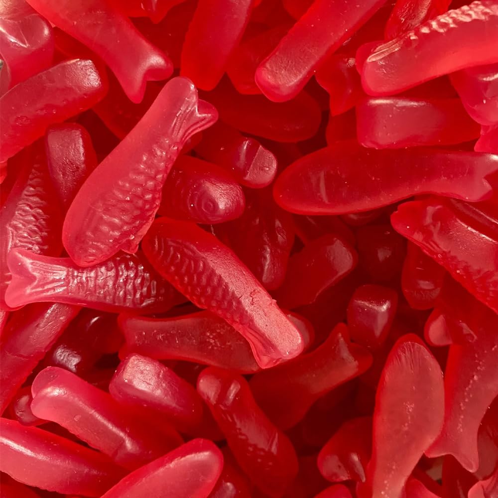 Vegan Cherry Fish Gummy Sweets - Cherry Flavoured Fummy Sweets (500g)