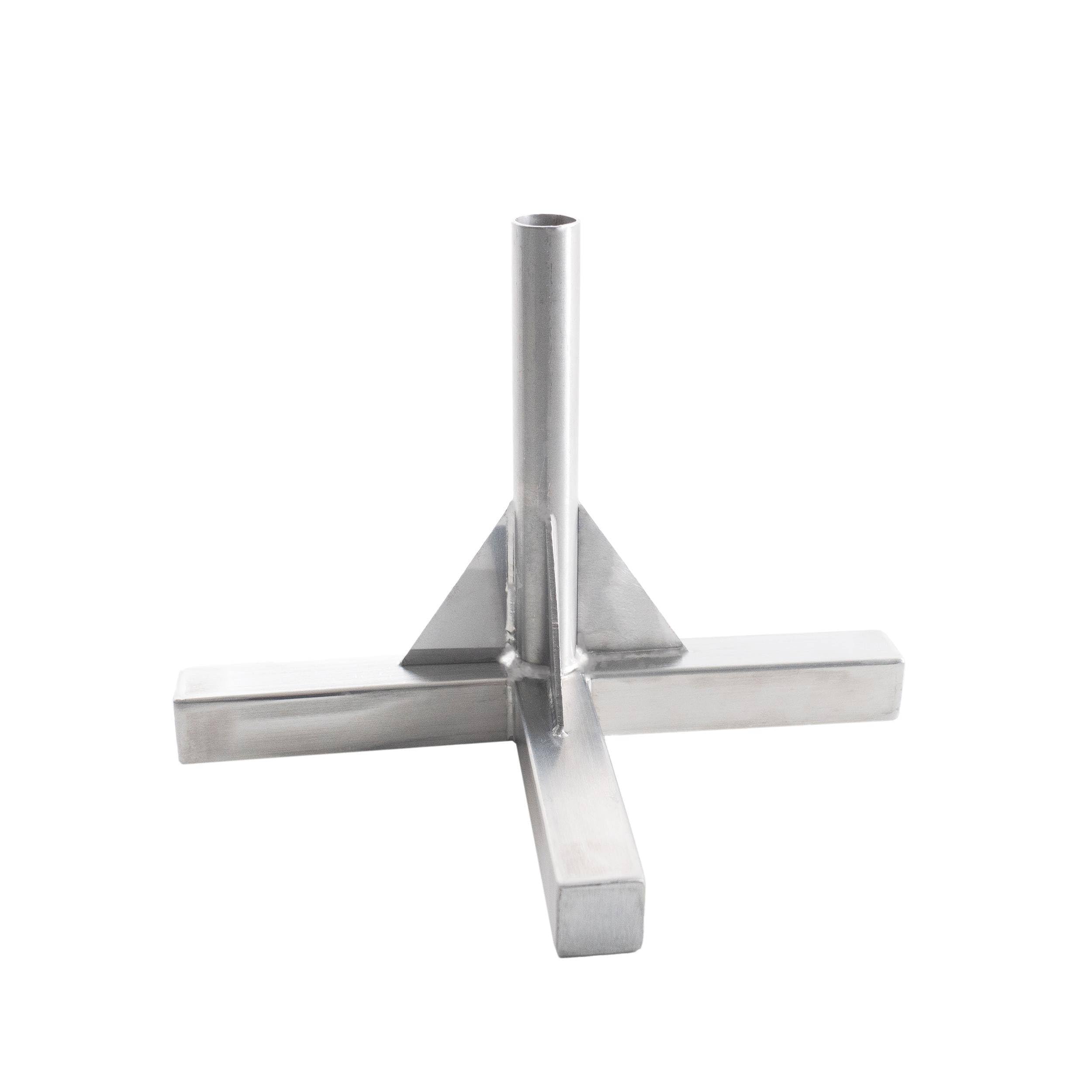 Support pour brochettes en forme de croix 25 x 25 x 17,5 cm renforcé