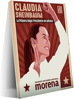 Mexican President, Claudia Sheinbaum Pardo Art Portrait Poster42Wall Art Canvas Print Living Room Office Bedroom Aesthetic 20x30inch(50x75cm) Frame-style