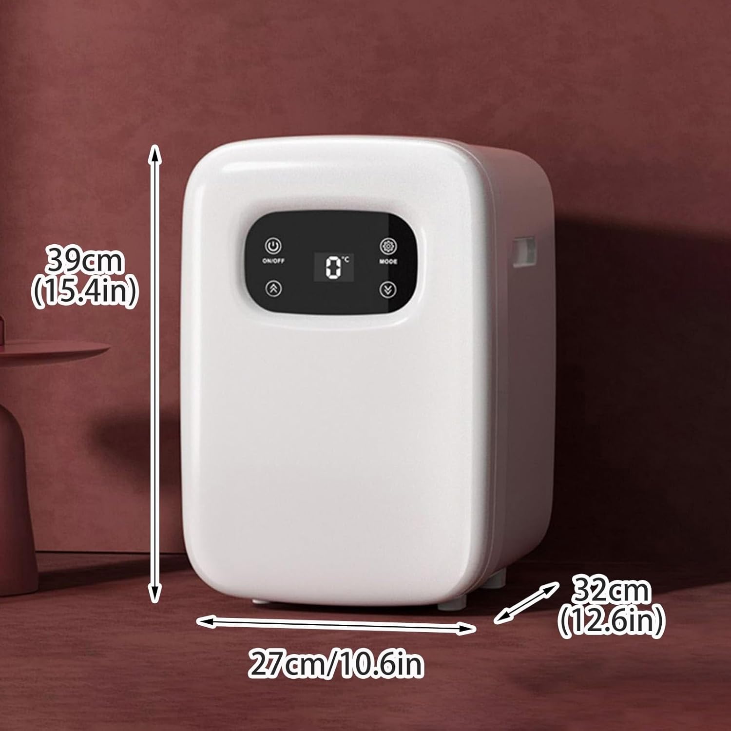 Modern Small Fridge, Compact Refrigerator, Single Mini Refrigerator for Food, Drinks, Skincare, Office Desk, Car, Kitchen, Apartment