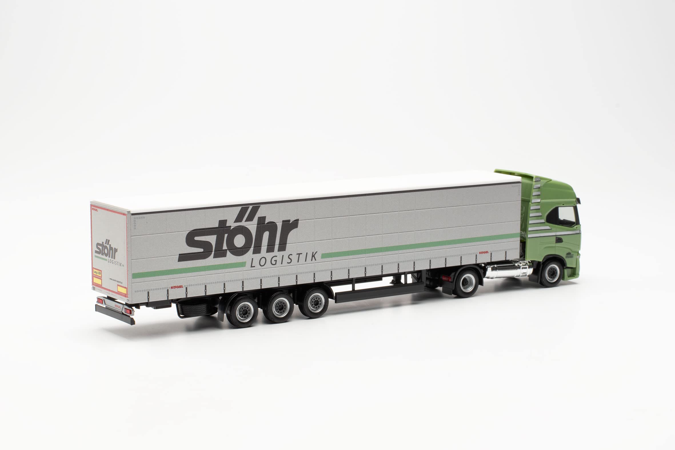Herpa Camion modello Iveco S-Way – Trenino da 15 m "Stöhr", fedele all'originale in scala 1:87, modello camion per Diorama, modellismo da collezione, decorazione in miniatura in plastica
