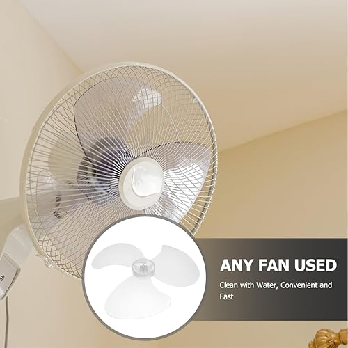 Miniatura 5 de HOMSFOU Cuchillas universales de plástico de 14/16 pulgadas de repuesto para ventiladores eléctricos, fácil de instalar, diseño de alto flujo de