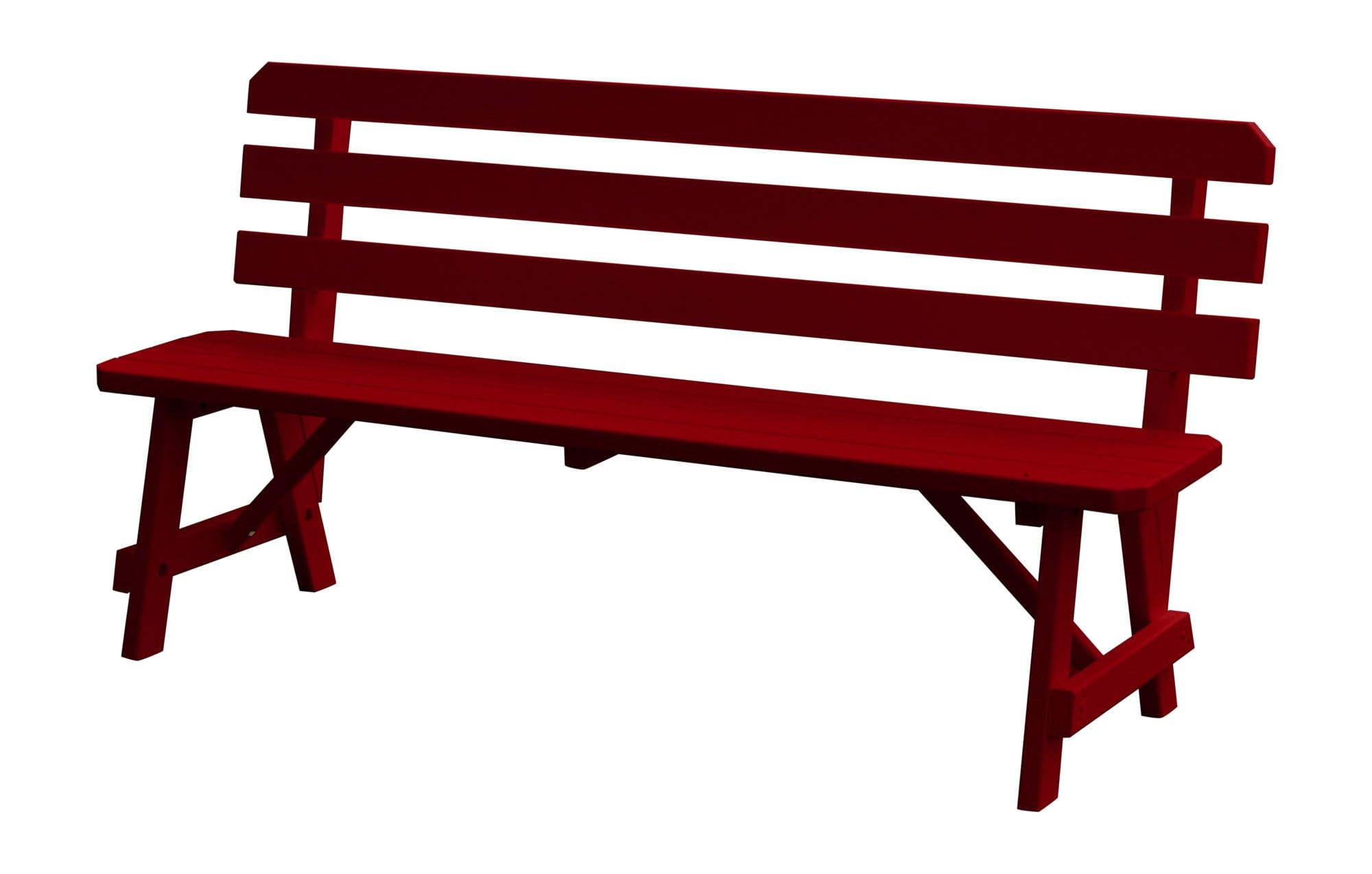 姫ちん　kids bench ワインレッド Amazon.com: Amish-Made 70 Inch Red Pine Wood Picnic Bench with